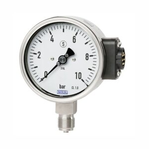 Manômetros com Tubo Bourdon para Conexão com a Unidade de Rádio WIKA modelos PGU23.100 e PGU26.100