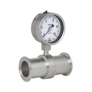 Selo Diafragma para Montagem em Linha com Conexão Asséptica WIKA com Manômetro modelo 981.51