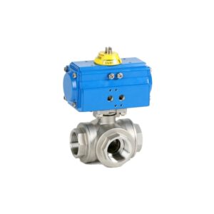 Válvula de Esfera 2041 Atuada com Atuador Pneumático GNP Genebre